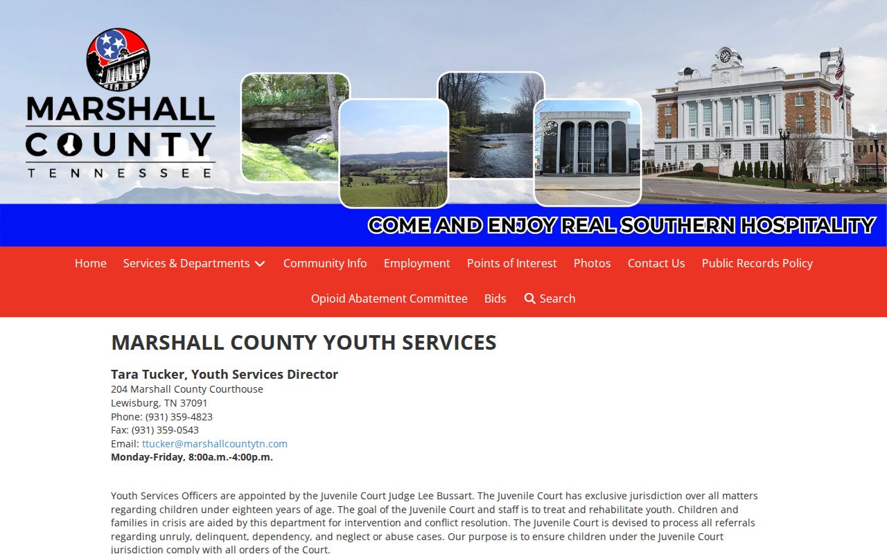 Marshall County court case records juvenile access context